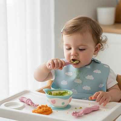Cuillère bébé ergonomique | Apprentissage Autonomie