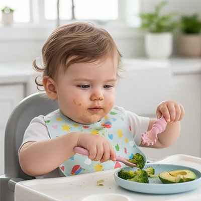Cuillère bébé ergonomique | Apprentissage Autonomie