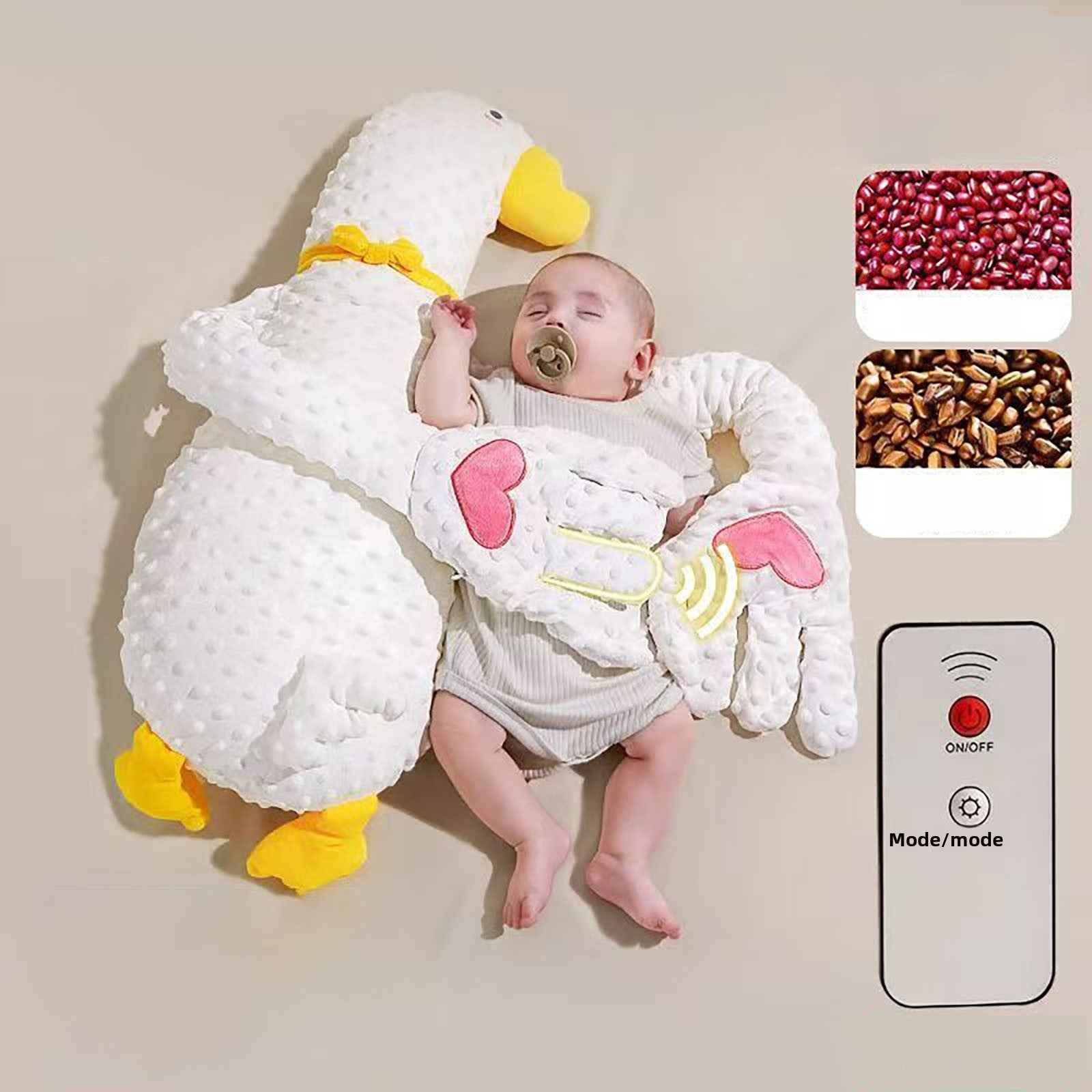 Doudou Apaisant Bébé – Peluche Musicale Anti-Bactérienne avec Chaleur Abdominale